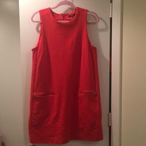 Red Madewell shift dress